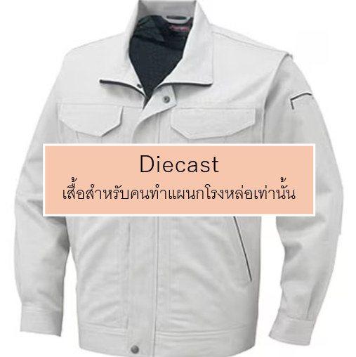 鋳造部作業服　長袖